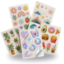 Planchitas de Stickers (Kiss Cut)